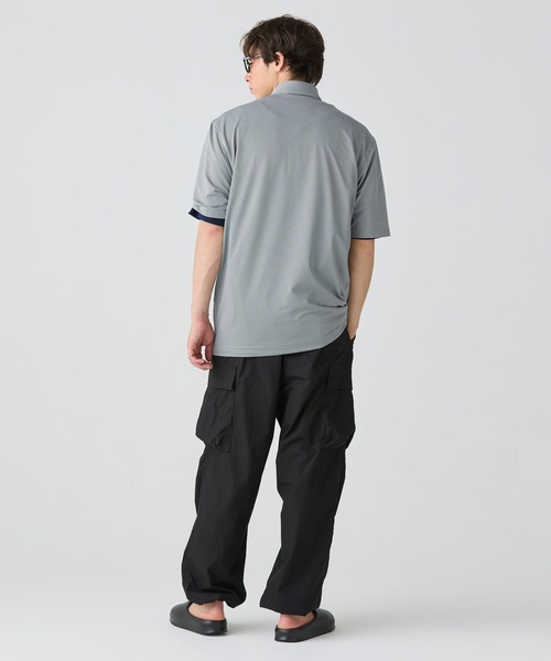 美品　Lacoste 黒ボタンダウンポロシャツ　ブラック LACOSTE ポロシャツ 消臭・速乾・UVカット ストレッチ マイクロ