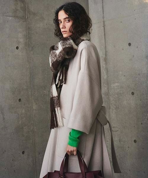 Mila Owen（ミラオーウェン） ノーカラーコート 1 アイボリー