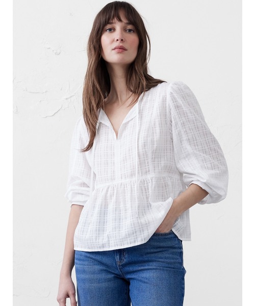 ブラウス シャツ BANANA REPUBLIC FACTORY STORE　　アイレット シャツ レディース セール】BANANA REPUBLIC FACTORY STORE アイレット シャツ