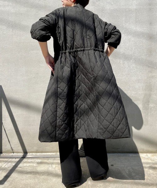 極美品 ビアズリー ダンボーマルコート ブラック ノーカラー beardsley BEARDSLEY（ビアズリー） ノーカラーコート FREE ブラック レディース