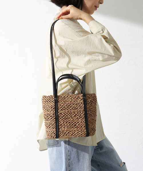 The Bagmati カゴバッグ レザー トート ハンド 黒 The Bagmati トートバッグ 「BAGMATI/バグマティ」レザー