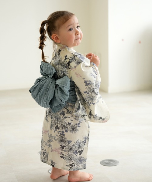 新品未使用 utatane 女の子浴衣 2点セット 130cm utatane 浴衣 子供 女の子 セット（浴衣/帯/下駄）utatane 100