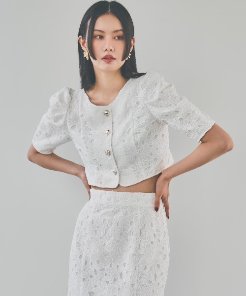 AND COUTURE（アンドクチュール） ジャケット ノーカラージャケット