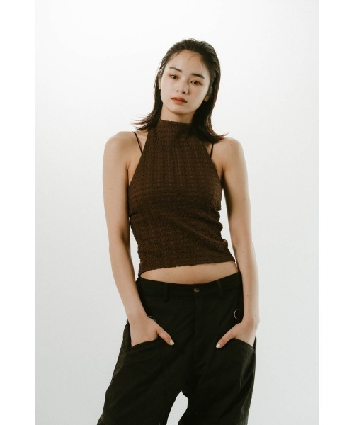 トップス Knuth marf paint sheer high neck tops paint sheer high neck tops/4color | KNUTH MARF