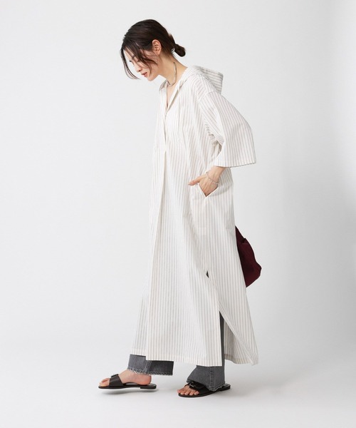 BABYLONE シャツワンピース フーディシャツワンピース BABYLONE シャツワンピース フーディシャツワンピース