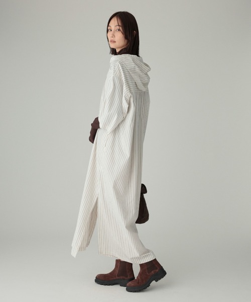 BABYLONE シャツワンピース フーディシャツワンピース