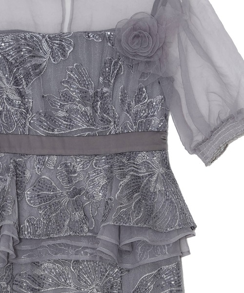 Leja（レジャ） ドレス 「LEJA」ローズペプラムIラインワンピース