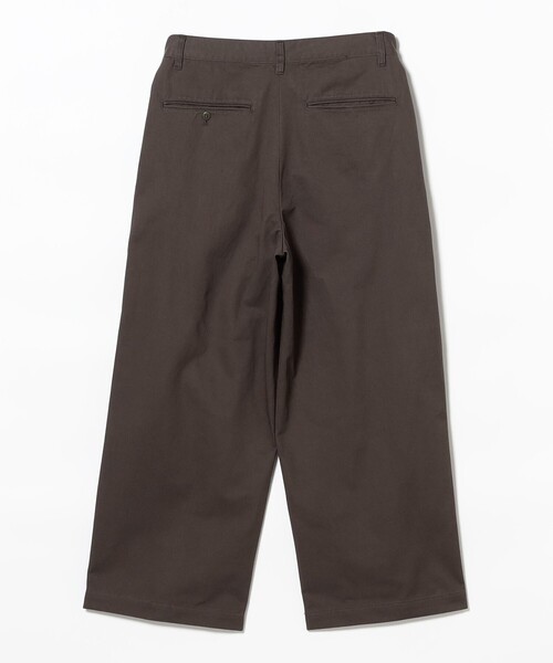 BEAMS（ビームス） パンツ ワイドストレート 2プリーツ チノ パンツ
