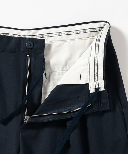 BEAMS（ビームス） パンツ ワイドストレート 2プリーツ チノ パンツ