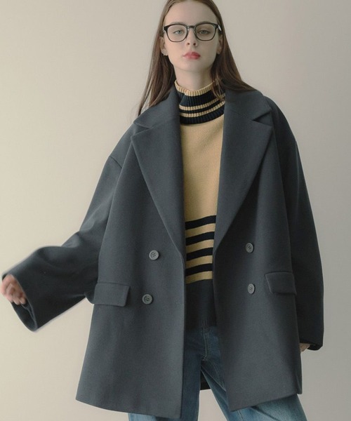 「saloon」 ピーコート M ネイビー レディース_画像2