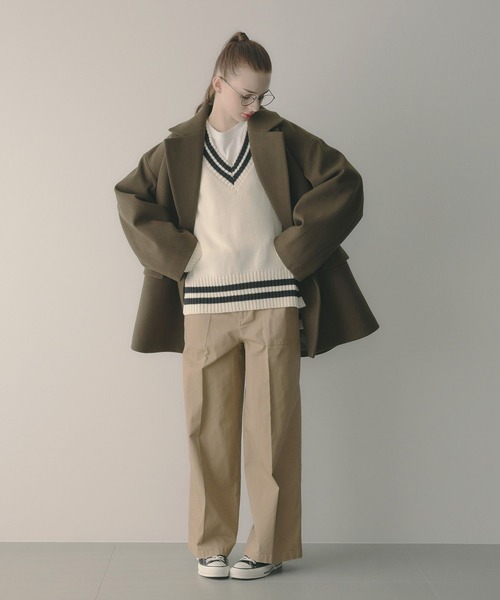 「saloon」 ピーコート M ネイビー レディース_画像5