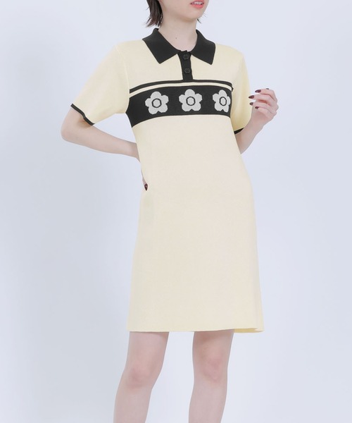 17日終日まで価格 マリークワント ワンピース ポロ MARY QUANT ワンピース マリークワント mary quant ポロニット