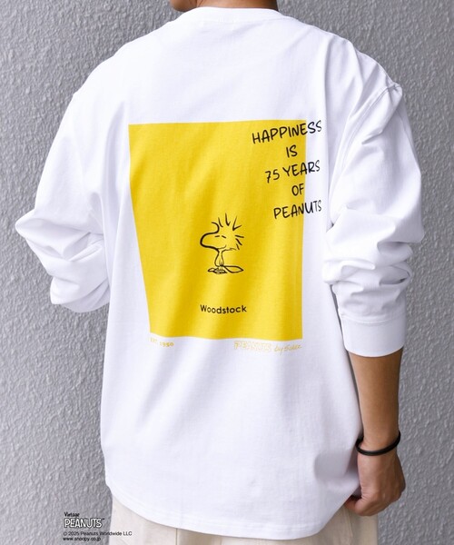 PEANUTS tシャツ SHIPS any: SNOOPY コラボ 75th グラフィック
