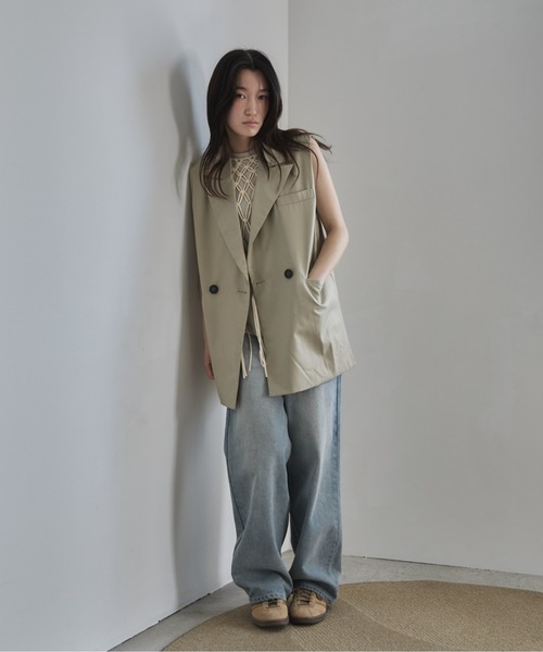 「feepur」 ベスト MEDIUM ベージュ レディース