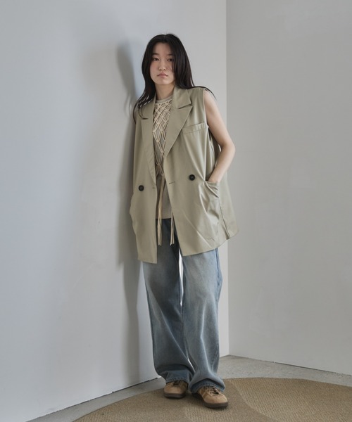 「feepur」 ベスト MEDIUM ベージュ レディース