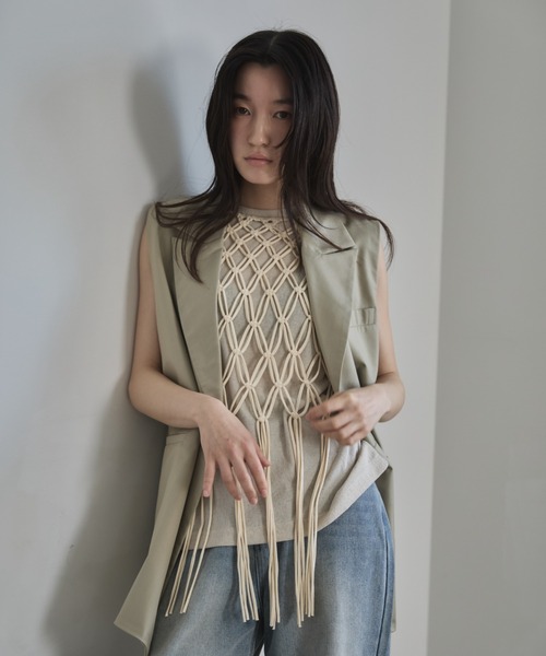 「feepur」 ベスト MEDIUM ベージュ レディース
