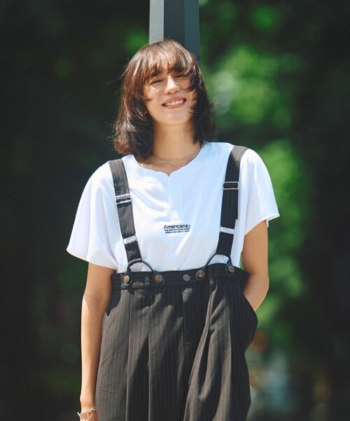 tシャツ Americana × THOUSAND MILE × FREAK'S STORE/アメリカーナ × サウザンドマイル 別注 天竺スキッパー