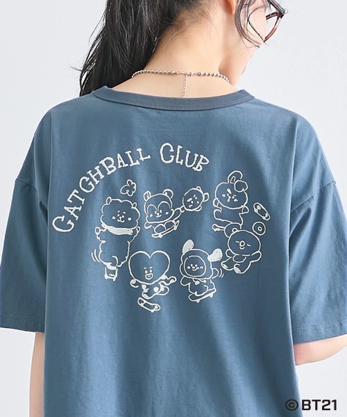 SMILELAND tシャツ 「BT21」ゆるシルエットプリントTシャツ「大きい