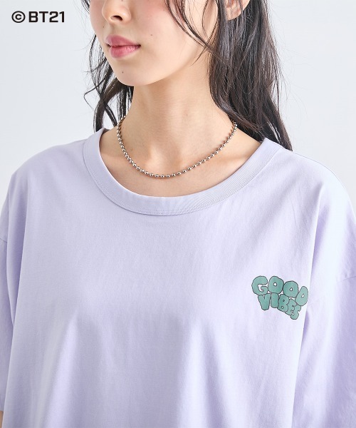 SMILELAND tシャツ 半袖 「BT21」ゆるシルエットプリントTシャツ