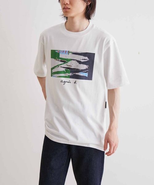 「agnes b.」 半袖Tシャツ「Adam et Ropeコラボ」 X-LARGE ホワイト系その他2 メンズ