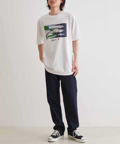 「agnes b.」 半袖Tシャツ「Adam et Ropeコラボ」 X-LARGE ホワイト系その他2 メンズ
