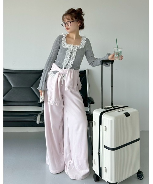 スナイデル　カットスウェットワイドパンツ WEB限定カラーあり】UVカットスウェットワイドパンツ（フル
