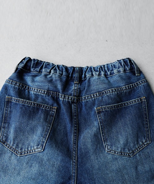 [antiqua] [patterntorso] обработка Denim брюки L индиго голубой женский 