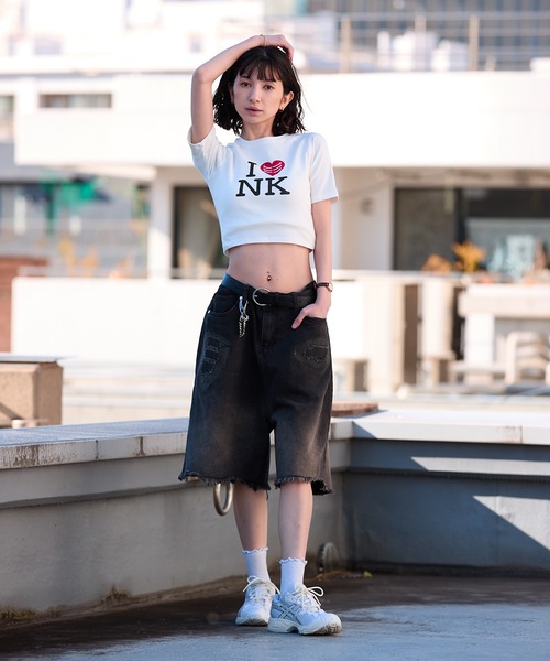 ROOP TOKYO tシャツ ROOP TOKYO×側湾症ネキ I LOVE NK ミニTシャツ
