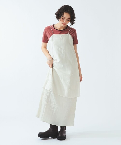 Ray BEAMS（レイ ビームス） ワンピース ビーズ 刺繍 キャミ