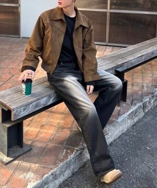 「FreeZone」 ブルゾン F ブラウン メンズ_画像8