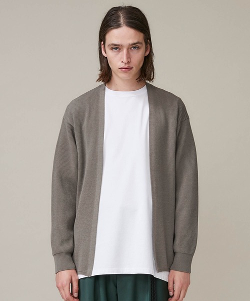 BATONER」 ニットカーディガン 1 モカ メンズ カーディガン 古着