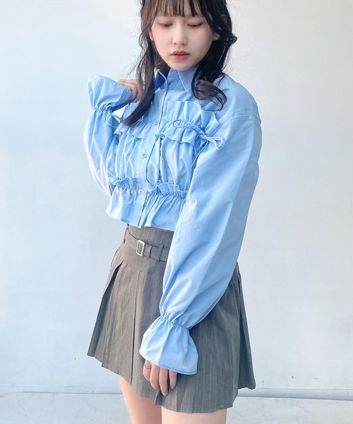 AS KNOW AS（アズノゥアズ） ブラウス シャツサイドリボン フリル