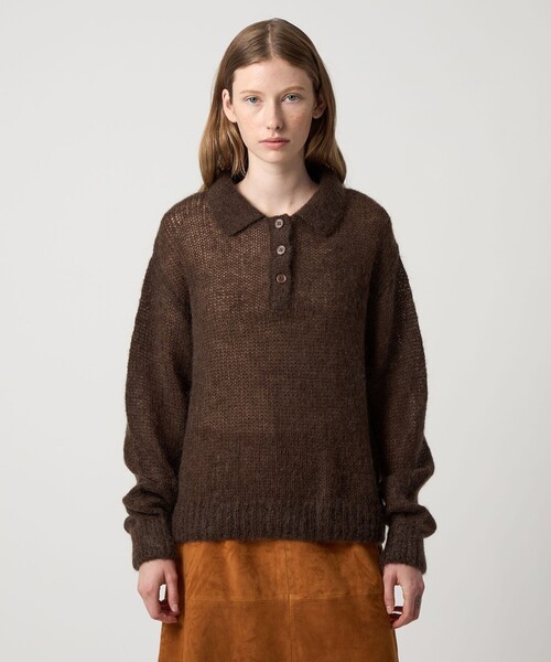 Stone  ブラウンニットセーター M STEVEN ALAN（スティーブンアラン） ニット セーター 「WANDERUNG