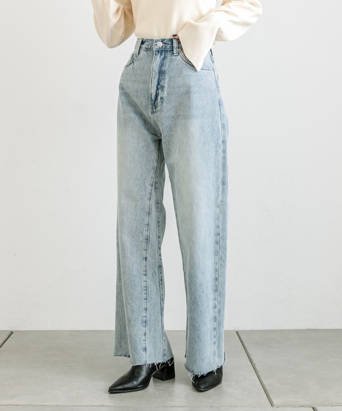 [mystic] обработка Denim брюки 1 оттенок голубого прочее женский 