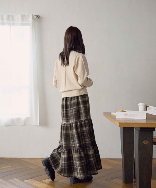 スカート チェック柄ティアードスカート : ZOZOTOWN Yahoo!店 - 通販