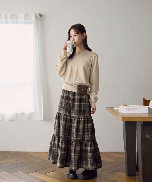 スカート チェック柄ティアードスカート : ZOZOTOWN Yahoo!店 - 通販