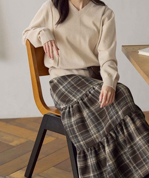 スカート チェック柄ティアードスカート : ZOZOTOWN Yahoo!店 - 通販