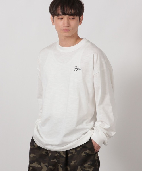 LAKOLE（ラコレ） tシャツ スラブロゴ刺繍ロンT / 582561 メンズ
