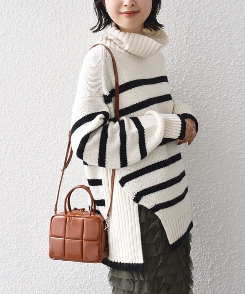 「SHIPS」 タートルネックニット SMALL グリーン レディース_画像2