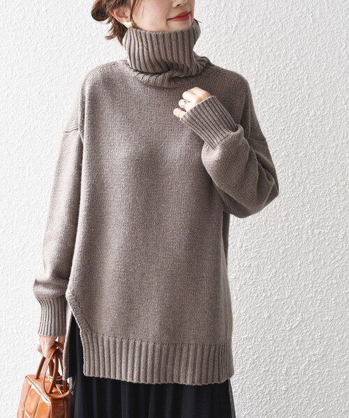 「SHIPS」 タートルネックニット SMALL グリーン レディース_画像4