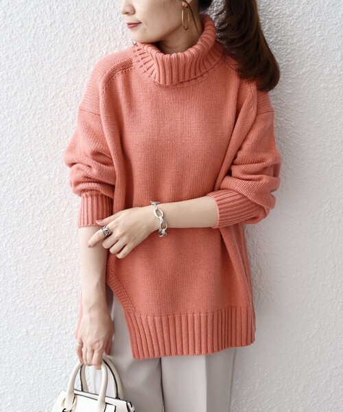 「SHIPS」 タートルネックニット SMALL グリーン レディース_画像5