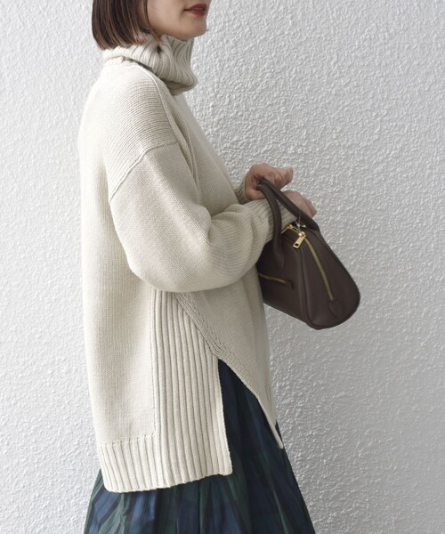 「SHIPS」 タートルネックニット SMALL グリーン レディース_画像6