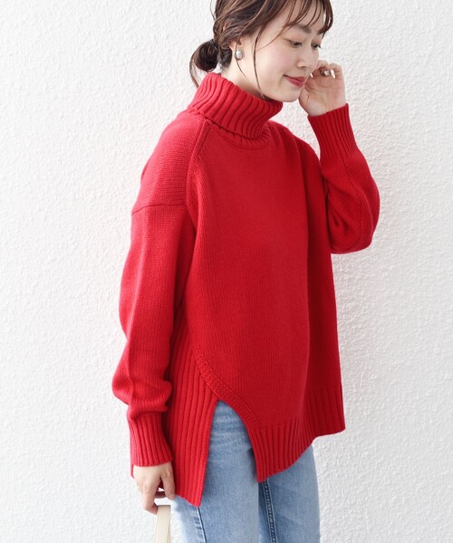 「SHIPS」 タートルネックニット SMALL グリーン レディース_画像8