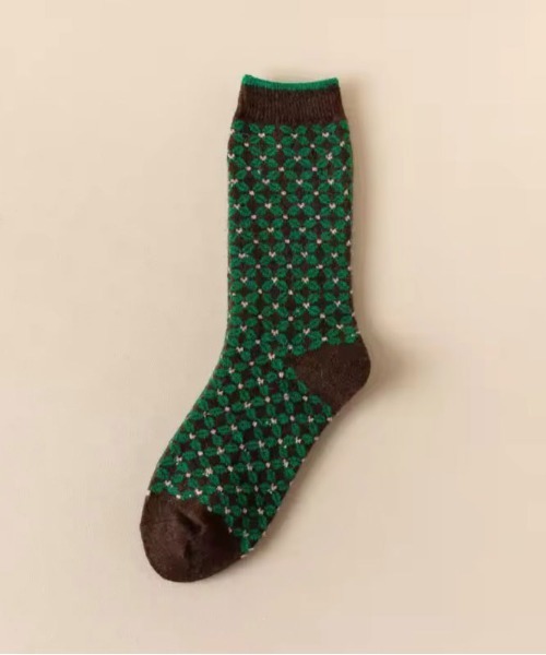 靴下 「 ammy. / エイミードット 」 レトロカラー ノルディック ジャガード ソックス レディース | ブランド登録なし | 14