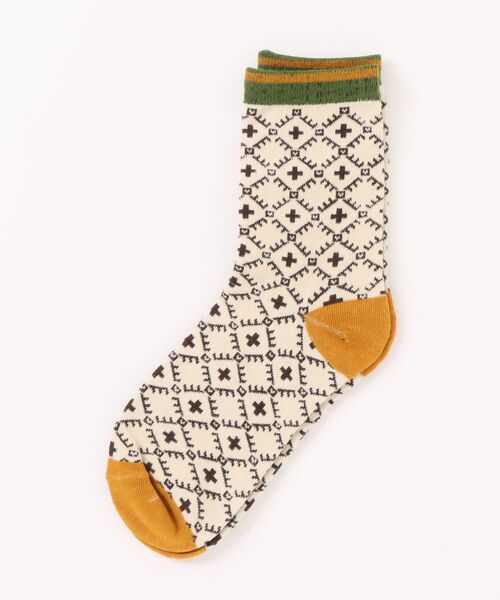 靴下 「 ammy. / エイミードット 」 レトロカラー ノルディック ジャガード ソックス レディース | ブランド登録なし | 16