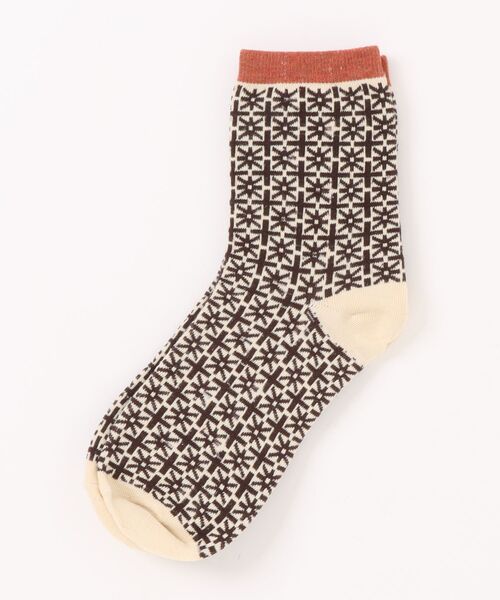 靴下 「 ammy. / エイミードット 」 レトロカラー ノルディック ジャガード ソックス レディース | ブランド登録なし | 17
