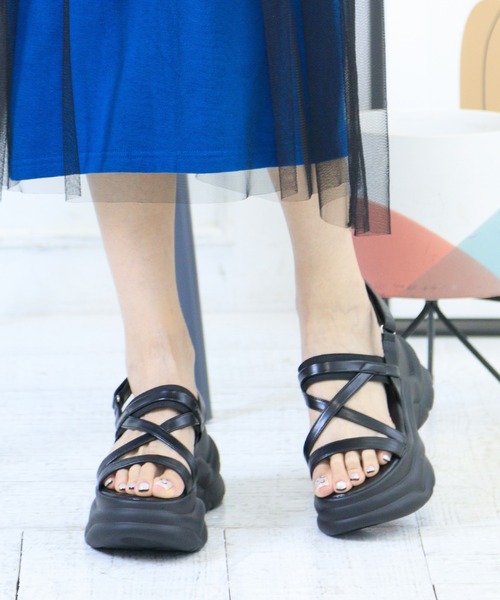 「attagirl」 フラットサンダル M シルバー レディース_画像2