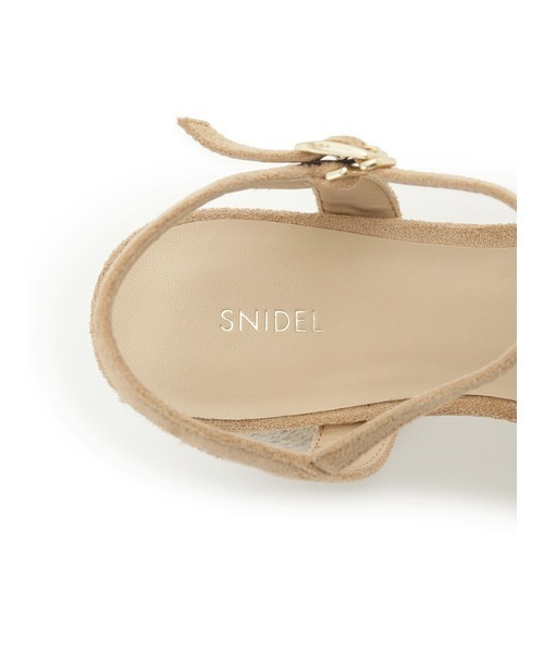 「SNIDEL」 ヒールサンダル LARGE ブラック レディースの画像