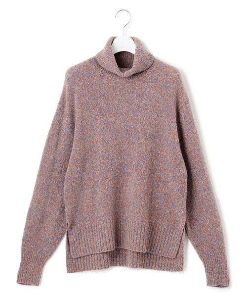 ニット セーター 「FUDGE掲載/洗える」ミックスブークレ サイド