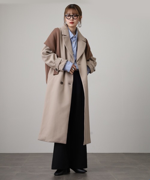 OMNES（オムネス） トレンチコート コート ニットモッサライト